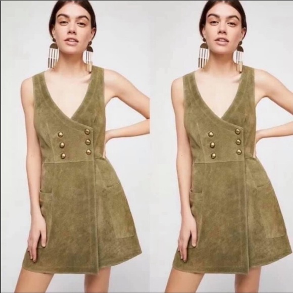 Free People Dresses & Skirts - Free People Suede Jumper Dress